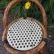 Bamboo and rattan bar stool