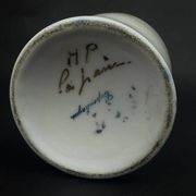 Copenhagen porcelain vase, hand-painted winter decoration, circa 1900-1920.