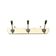 Portemanteau mural vintage en bois - 3 patères