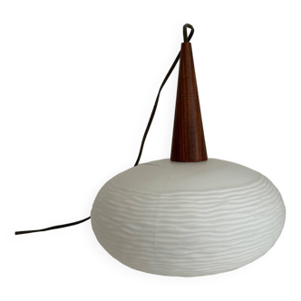Opaline pendant light Louis Kalff