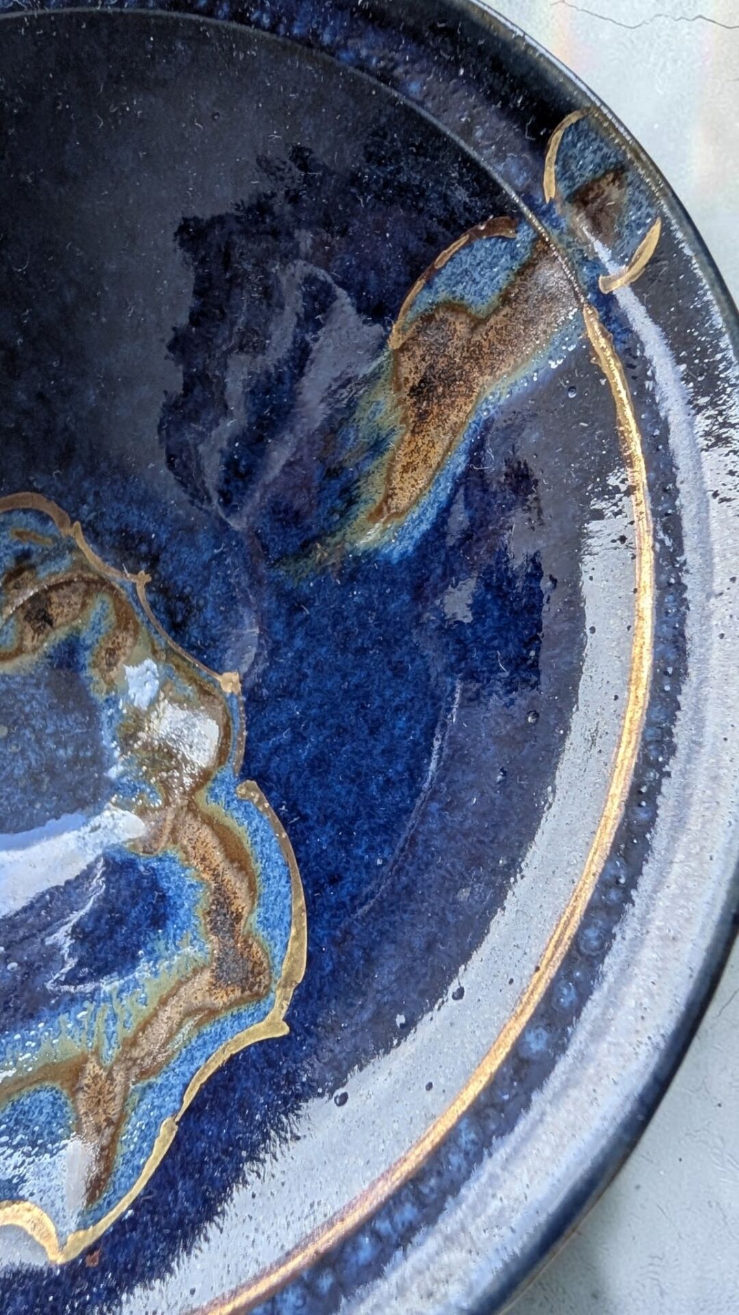 Signed glazed ceramic cup – vintage