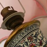 Small earthenware lamp from Gien. Cashmere decoration.