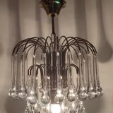 Ceiling lamp "Venini" of crystals. Italy 1970s