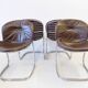 Rima Sabrina set of 4 leather dining chairs by Gastone Rinaldi