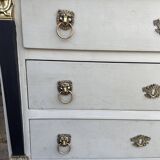 Antique Egyptian/Empire style chest of drawers with caryatids