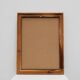French Vintage square carved wooden gilded mirror in Baroque style