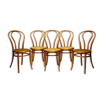 Set of 5 bistro chairs by Jacob and Josef Kohn