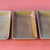 3 BCI (Bretagne Céramique Industrie) rectangular baking dishes