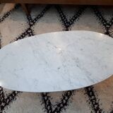 Table basse marbre et laiton années 60