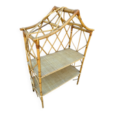 Rattan shelf Chinese hat from the 1960s Sweden