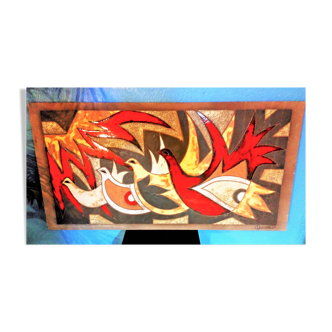 Plaque murale Monsand 1950s