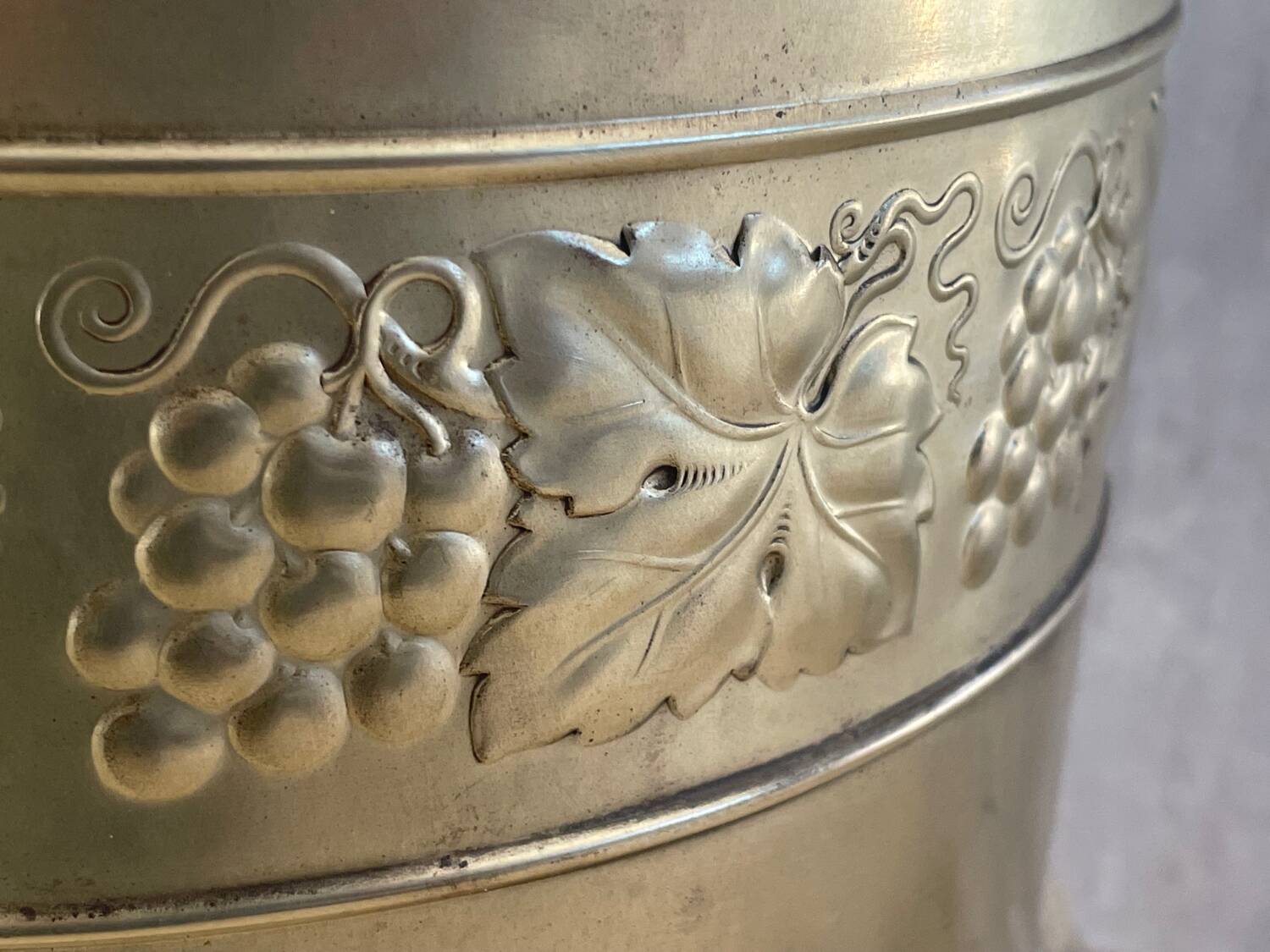 Antique brass umbrella stand