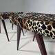Pair of Italian benches and stools from the mid-century, 1950s.