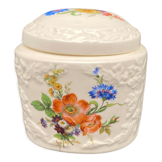 Boîte fleurie en porcelaine anglaise