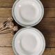 Set of 6 old hollow plates