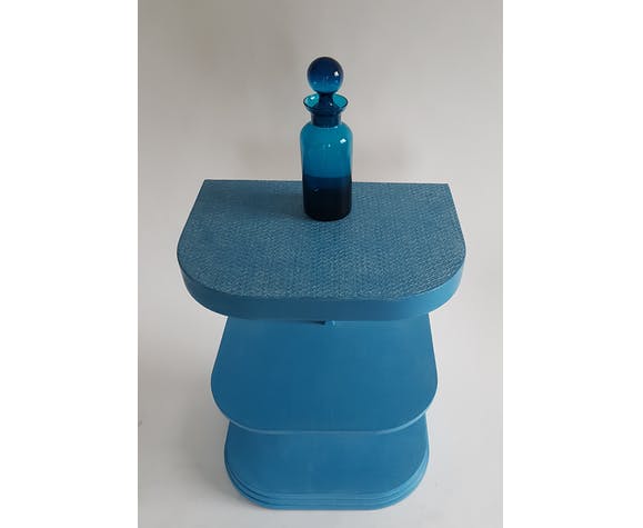 Blue bedside table
