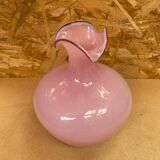 Ancien Vase Soliflore Opaline Rose Vintage