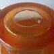 Suspension dome en verre orange