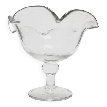 Bol transparent postmoderne sur pied, Pologne, années 1970