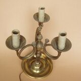 American table lamp 3 brass lights, 1950