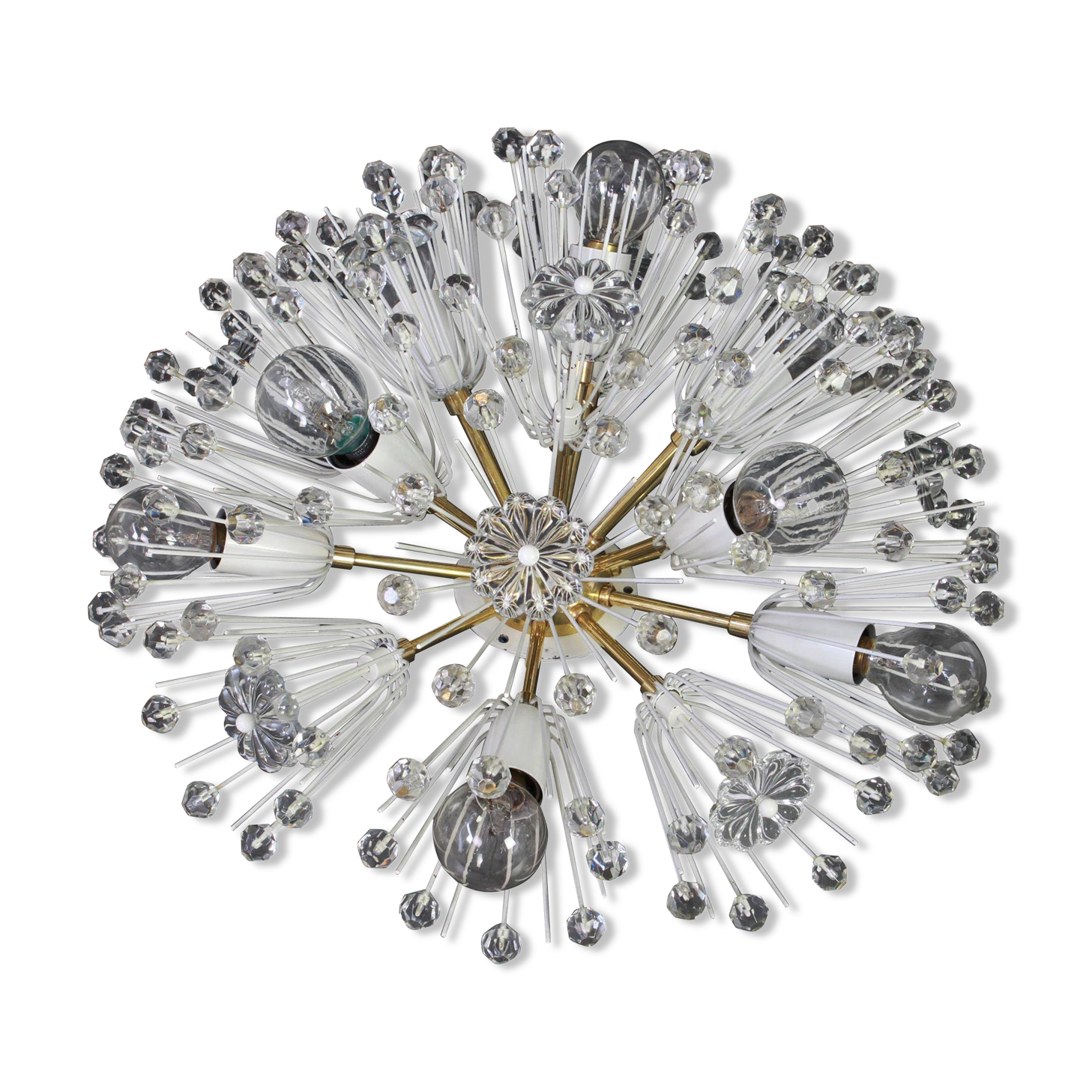 Brass Starburst chandelier by Emil Stejnar, Austria, 1960s