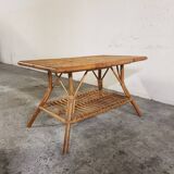 Table rectangulaire en rotin