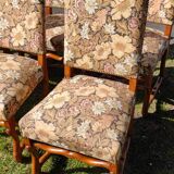 6 Louis XIV chairs in beech