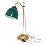old desk lamp with banker notary gallows green opaline