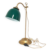lampe de bureau a potence banquier notaire opaline verte