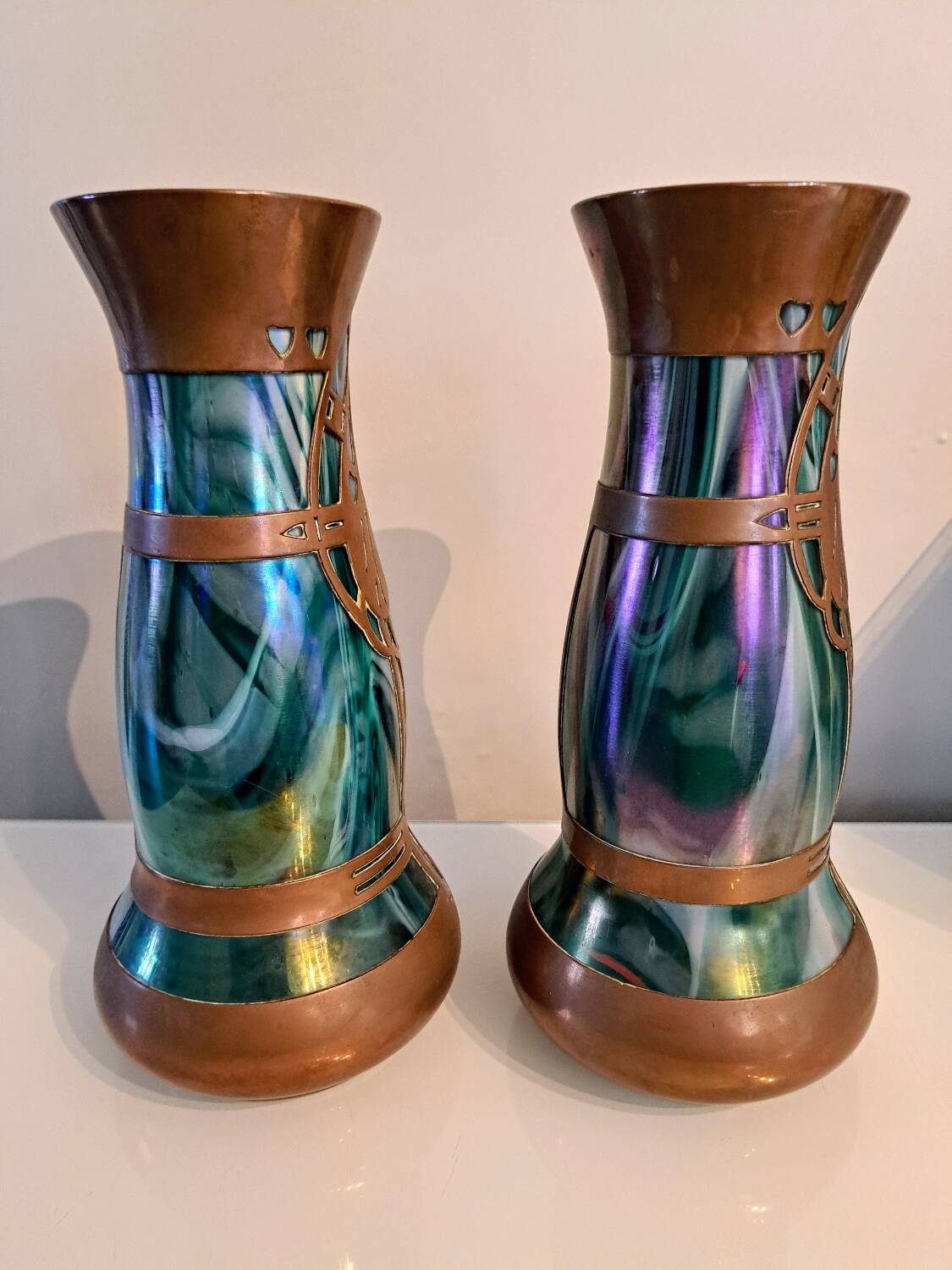 Pair of Art Nouveau Jugendstil vases