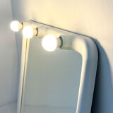 White bulb mirror by carrara & matta, 1970