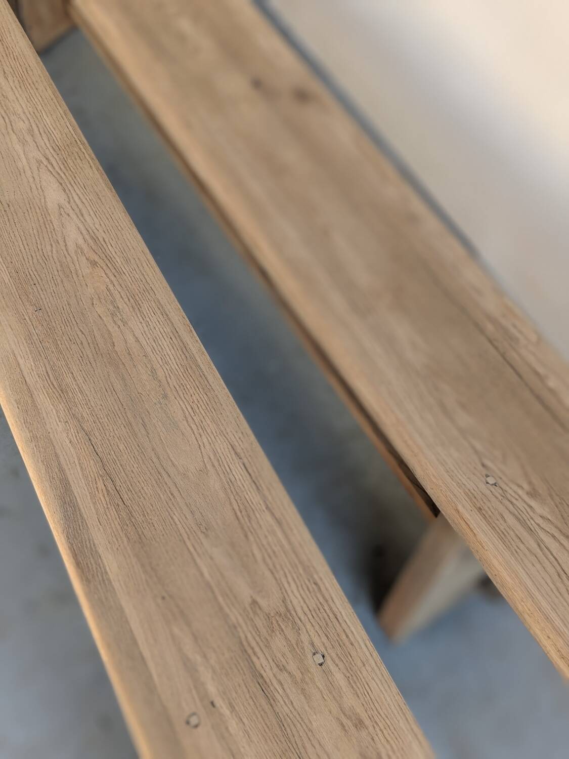 Large solid wood farm benches