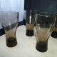Set de 6 verres de table forme scandinave brun fumé