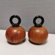 Pepper and salt grinders designed by nissen denmark in teak