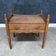 Vintage Oak Bedside Table with Brass Handle by Henning Kjærnulf, 1950s