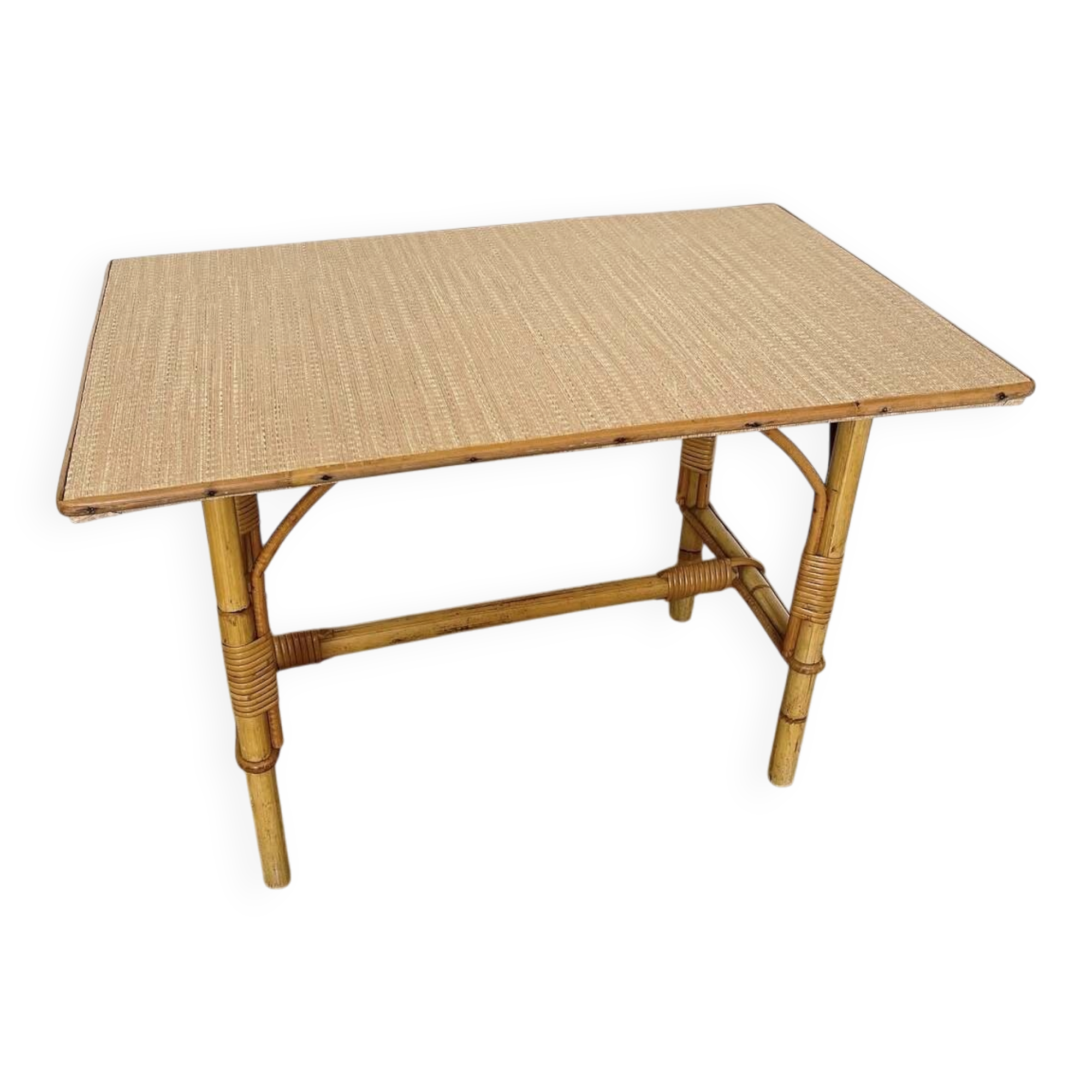 Vintage rattan coffee table