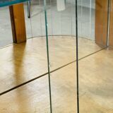 Art deco standing display case with glass slats