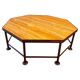 French Octagonal Travertine Coffee Table in the Style of Maison Jansen, 1960s