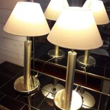 Pair of brass table lamps, by Deknudt Belgium