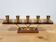 Vintage candle holder Echt Teakholz / teak and brass, 1960s.