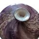 Vase panse aplatie à décor de spirales violettes et dorées