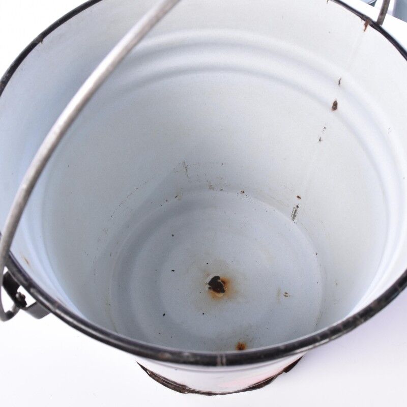 Vintage enameled bucket
