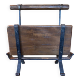 Vintage brutalist magazine rack.
