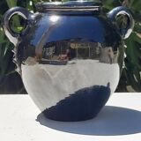 Biot glossy black potiche