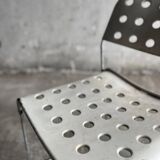 White Lacquered Steel Omstak Chair by Rodney Kinsman for Bieffeplast (1971) Industrial Sled Base