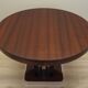 Round mahogany table, Italian design, 1970s, production: Italy