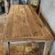 Solid oak farmhouse table "brut" 247x89, top "chocolate oak"