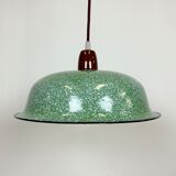 Industrial Factory Green Enamel Ceiling Lamp , 1960s