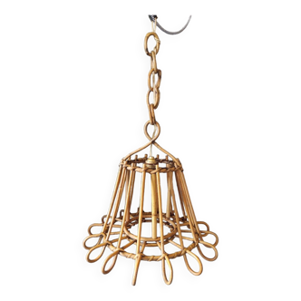 Wicker pendant light.