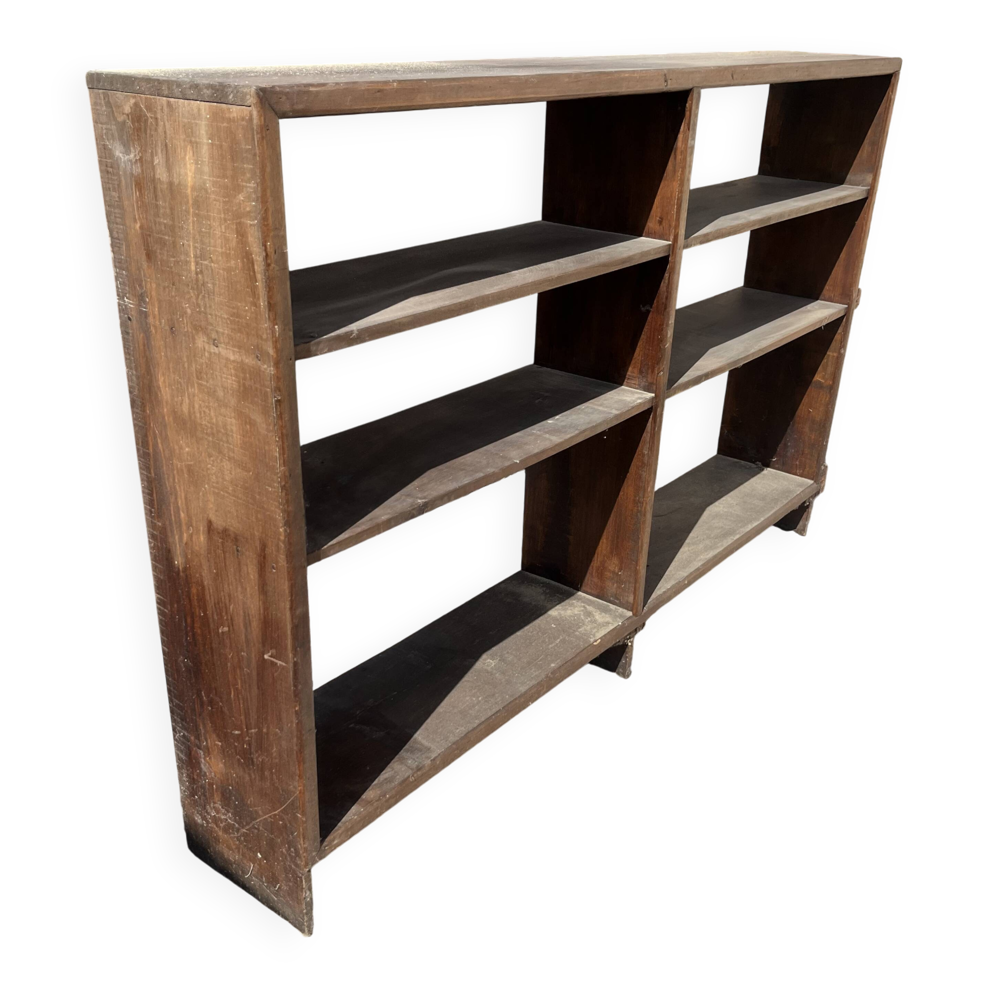Vintage oak display bookcase